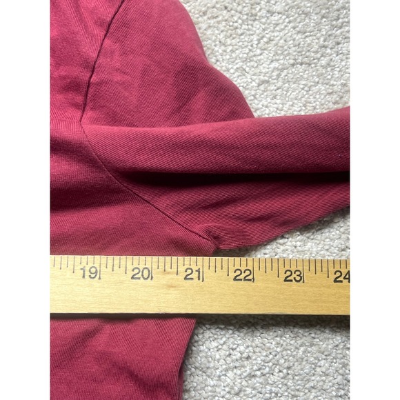 Life Is Good Long Sleeve V Neck T Shirt Cat Christmas Lights Jolly Enough Size L - Picture 7 of 8